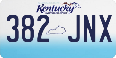 KY license plate 382JNX