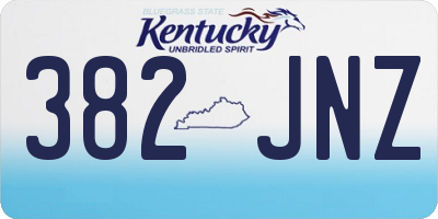 KY license plate 382JNZ