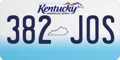 KY license plate 382JOS