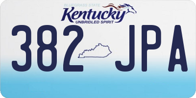 KY license plate 382JPA
