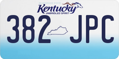 KY license plate 382JPC