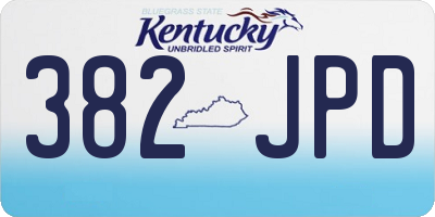 KY license plate 382JPD
