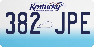 KY license plate 382JPE