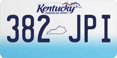 KY license plate 382JPI