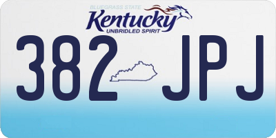 KY license plate 382JPJ