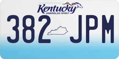 KY license plate 382JPM