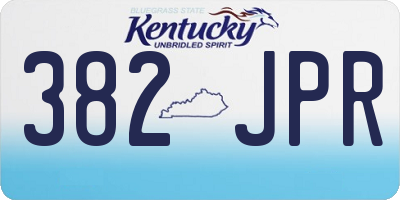 KY license plate 382JPR