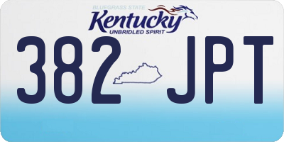 KY license plate 382JPT