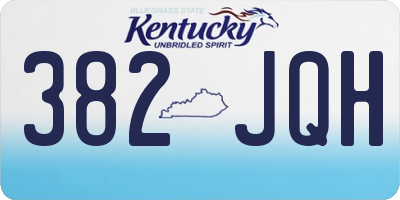 KY license plate 382JQH