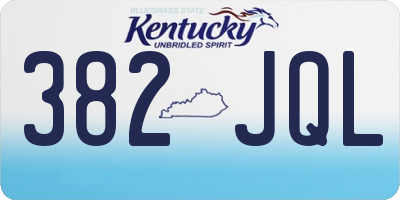 KY license plate 382JQL