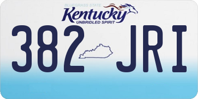 KY license plate 382JRI
