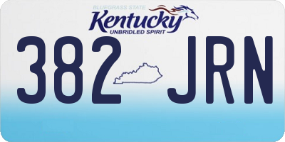 KY license plate 382JRN