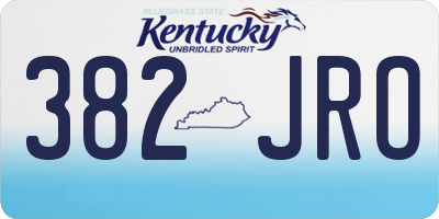 KY license plate 382JRO