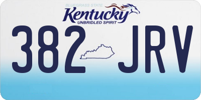 KY license plate 382JRV