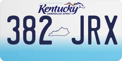 KY license plate 382JRX