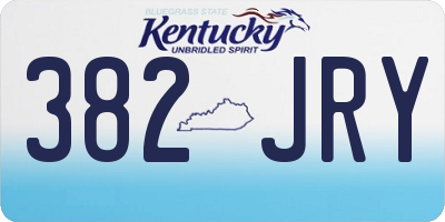 KY license plate 382JRY