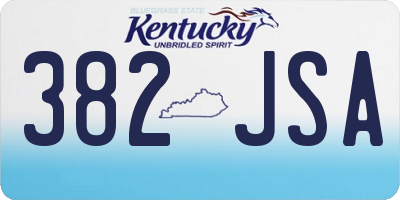 KY license plate 382JSA