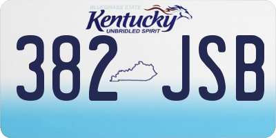 KY license plate 382JSB