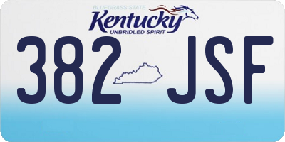KY license plate 382JSF