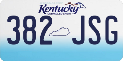 KY license plate 382JSG
