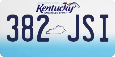 KY license plate 382JSI