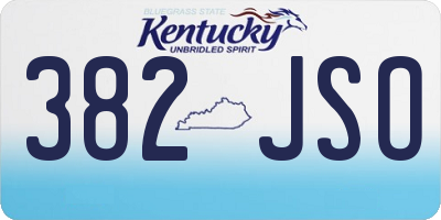KY license plate 382JSO