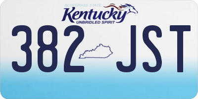 KY license plate 382JST