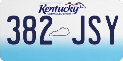 KY license plate 382JSY