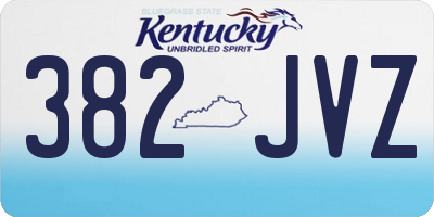 KY license plate 382JVZ