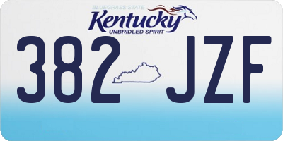 KY license plate 382JZF
