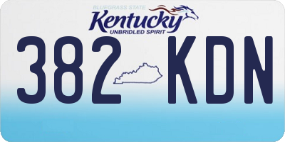 KY license plate 382KDN
