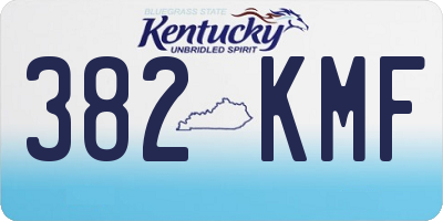 KY license plate 382KMF