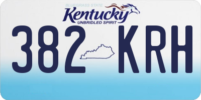 KY license plate 382KRH