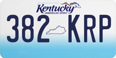 KY license plate 382KRP