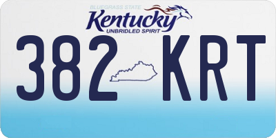 KY license plate 382KRT