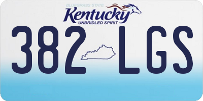 KY license plate 382LGS