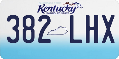 KY license plate 382LHX