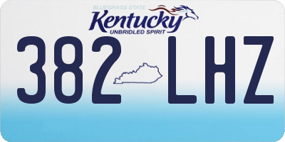 KY license plate 382LHZ