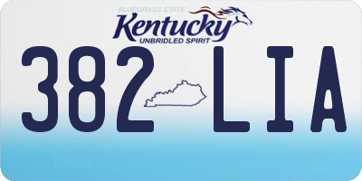 KY license plate 382LIA