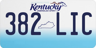 KY license plate 382LIC