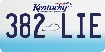 KY license plate 382LIE