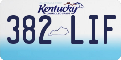 KY license plate 382LIF
