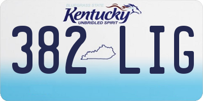 KY license plate 382LIG