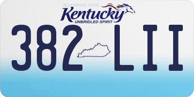 KY license plate 382LII