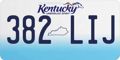 KY license plate 382LIJ