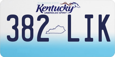 KY license plate 382LIK