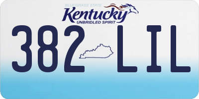 KY license plate 382LIL