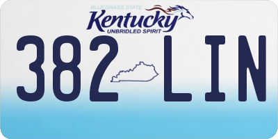 KY license plate 382LIN