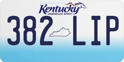KY license plate 382LIP