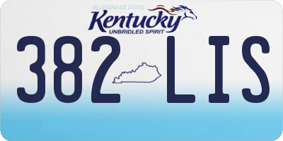 KY license plate 382LIS